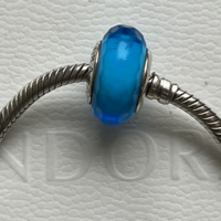 Ezüst Pandora Moments csodás Adria kék muranoi charm