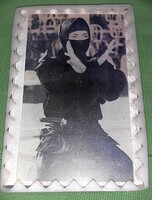 1980-as évek céllövöldés 3 pálcás trafikáru zsebtükör SHO KOSHUGI - NINJA fotóval a képek szerint
