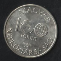 100 Forint 1985 Labdarugó Világbajnokság Mexikó 1986