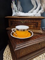 Hollóházi porcelán csésze s alátét