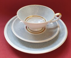 Lettin német porcelán kávés teás reggeliző szett csésze csészealj kistányér tányér