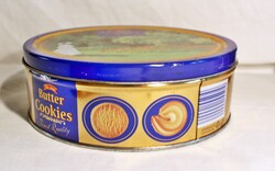 Régi kekszes fém pléh bádog doboz Butter Cookies