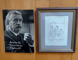 Borsos Miklós (1906-1990): Várakozás. Rézkarc, papír, jelzett,