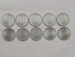 Pénzérme 009 - Magyar Népköztársaság 1 Forint BP. 10 db egyben alumínium alu