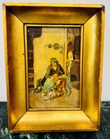 Életkép Olajfestmény