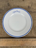 -AV480- Régi Zsolnay Porcelán Tányér Kistányér Tál Hotel Béke Hajszálrepedt