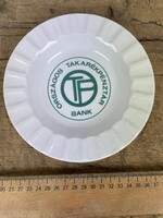 -AV481- Régi Alföldi Porcelán Hamutál Hamus Országos Takarékpénztár Bank Hajszálrepedt