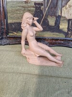 Gondos József terrakotta kerámia szobor.