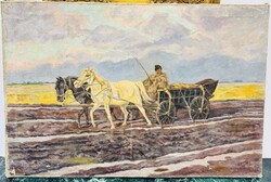 Életkép Olajfestmény