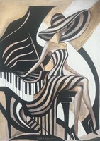 Balogh K. Zsuzsanna - Art deco festmény