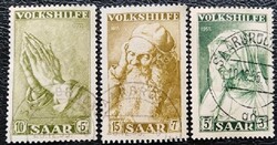 SA365-7p / Saarland 1955 Festmények bélyegsor pecsételt