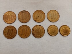 Pénzérme 029 - SFR Jugoslavija 10 Para 9db egyben Jugoszláv dínár