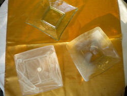 3 db üveg sushi tál tényér