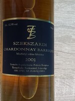 Szekszárdi chardonnay bariqque a Fekete Borpincétől 2003