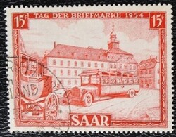 SA349p / Saarland 1954 Bélyegnap bélyeg pecsételt