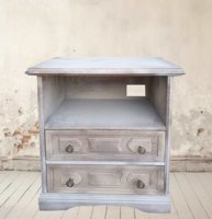 Vintage Provence shabby chic kis komódszekrény, éjjeliszekrény