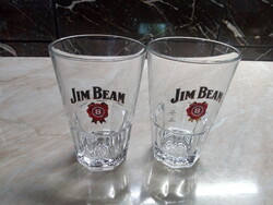RETRÓ VASTAGFALÚ  JIM-BEAM -es POHARAK+ajándék pálinkás pohár!