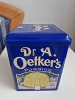 Dr.Oetker's fémdoboz, hibátlan, mérete 13x13x16cm, kb.30 éves