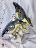 Vintage Volkstedt porcelán Csúszka madár páros