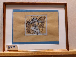 KOLLÁR GYÖRGY  Esztergom(1950-1992) Kalapos portré 1978. 979.