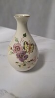 Zsolnay porcelán kis váza lepkés