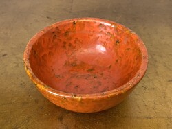 TÓFEJ KERÁMIA, RETRO NARANCS SZÍNŰ TÁL 14.2 X 6 CM MAGAS