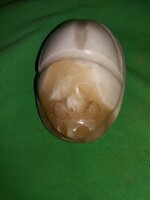 Antik Egyiptom kézzel faragott ONYX kő szkarabeusz szobor 10 cm a képek szerint