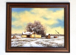 Obermayer (1965- ) Tanya decemberben 40x30cm + keret