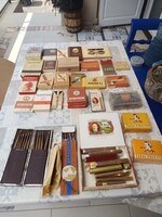 Collection of foreign cigars and tobacco products.