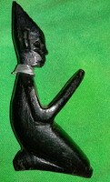 Antik Afrika fából faragott ében termékenység - szakrális szobor 17 cm a képek szerint