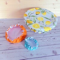 Textil edényfedő szett (3 db/cs) / vegyes citrom mintás