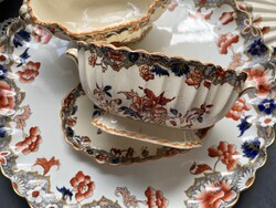 Antik Copeland Spode kínáló, tál alátéttel - BERTHA dekor
