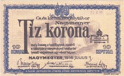 Magyarország REPLIKA 10 korona, NAGYMEGYER-i hadifogolytábor 1916