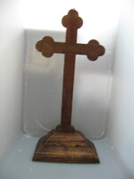 Vintage Wooden Footed Cross, Crucifix