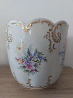 Nagyméretű Hollóházi kaspó 19 cm magas