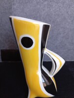 Zsolnay art deco porcelán váza (Török János), 15,5 cm magas