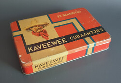 Vintage KAVEEWEE Cubaantjes szivaros fémdoboz (25 Señoritas)
