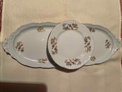 Paradicsommadaras  Zsolnay porcelán süteményes készlet!