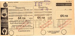 Régi csekk, reklámmal: Hódmezővásárhely.