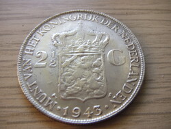 2.1/2 Gulden 1943 Holland Kelet - India Másolat (COPY) Ha valakinek hiányzik az Eredeti Gyüjtemény