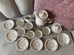 Hollóházi 6 személyes porcelán kávéskészlet