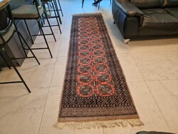 Pakisztáni kézi csomózású 80x290 cm gyapjú perzsa futó szőnyeg BFZ865V