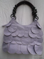 TÁSKA - ALKUKÉPES -  ÚJ -  BŐR  - 38 x 30  + FÜL FAGOLYÓKBÓL - 16 cm - EXKLUZÍV - GYÖNYÖRŰ