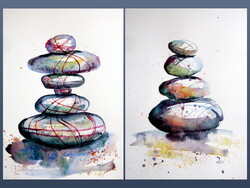 Balance collection -  watercolor painting - Egyensúly kollekció  - akvarell festmény