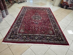 Tabriz motívumos 200x300 meggybordó prémium kézi gyapjú perzsa szőnyeg MZ466