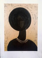 Aknay János - A rejtőzködő angyal 42 x 30 cm computer print, merített papír