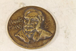 Szignált Babits Mihály bronz plakett 626