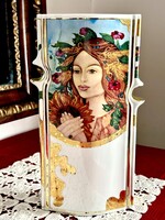 Hollóházi porcelán váza - Faragó Miklós négy évszak kollekcióból “nyár”