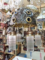 Régi Felújított üvegpálcás csillár