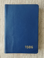 Retro, régi zsebnaptár, 1986